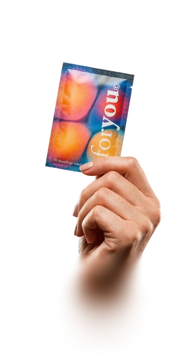 Hand holding foryou packet