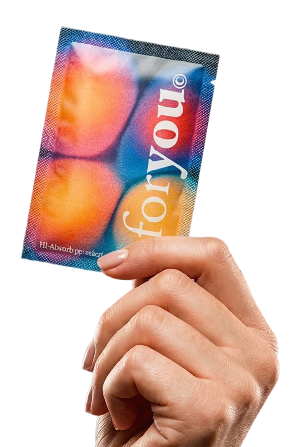 Hand holding foryou packet